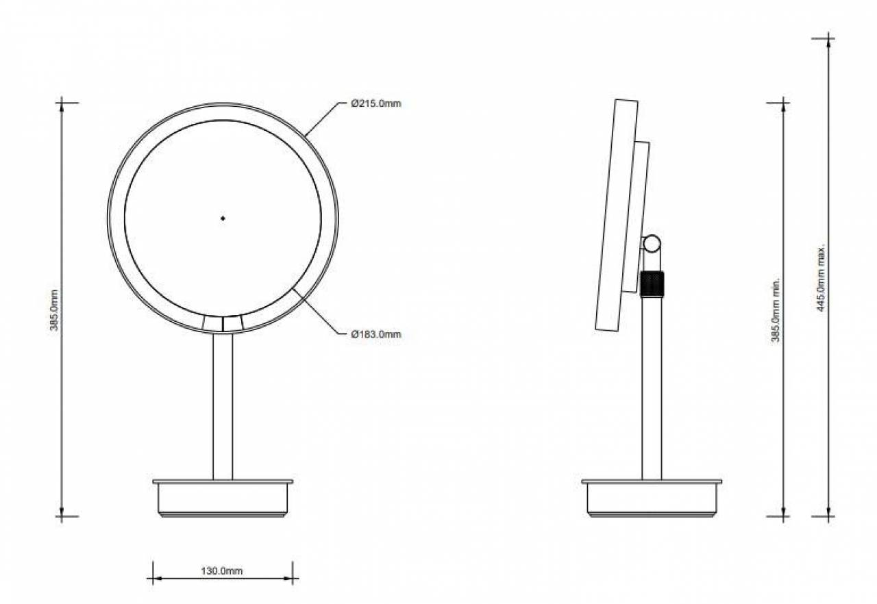 DECOR WALTHER LED-Standkosmetikspiegel Just Look - kabellos - dimmbar - mit Bewegungssensor